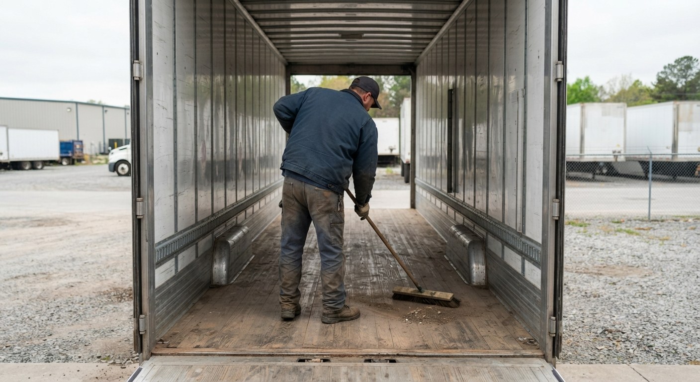 Inside the LAVEEN TRUCKING LLC equipment yard